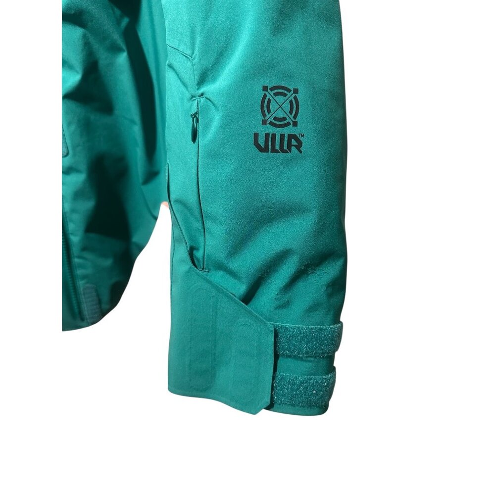 Helly Hansen Powshot Ski Long Jacket Coat Women Medium Green Hooded Snowboarding - Picture 13 of 16